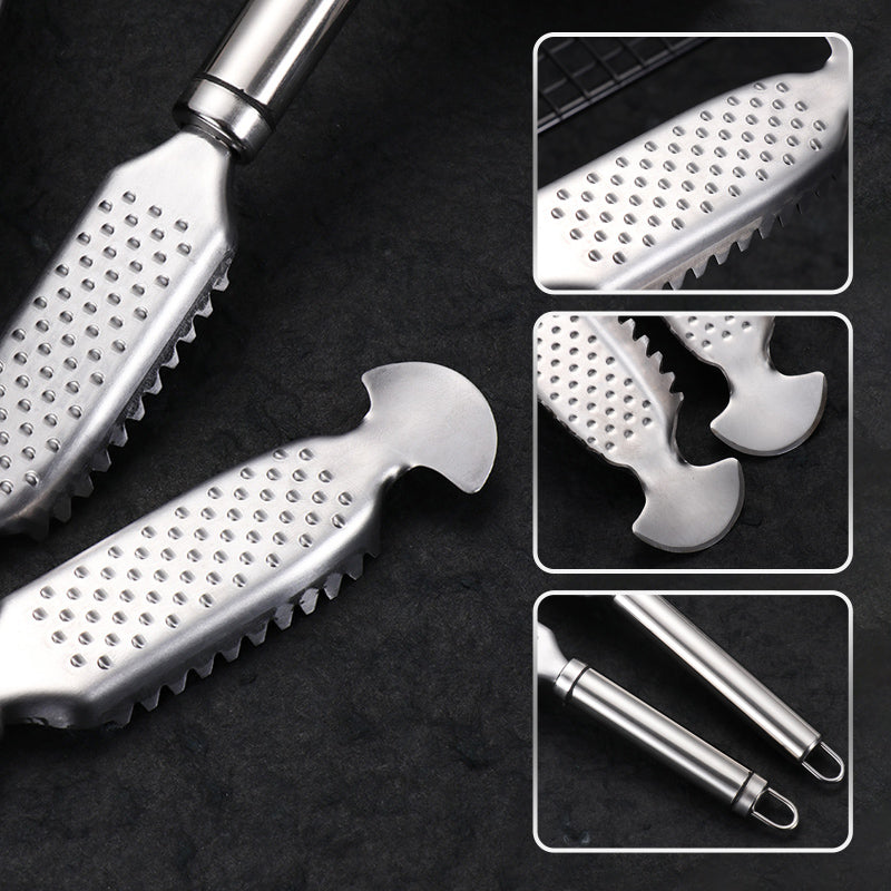 🔪Écailleur de poisson en acier inoxydable🏠