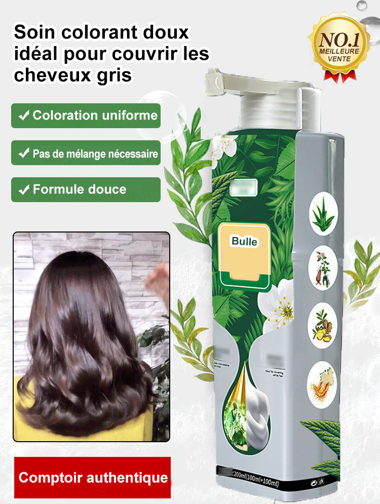 Extraits de plantes pures pour la coloration des cheveux gris Bubble Hair Dye