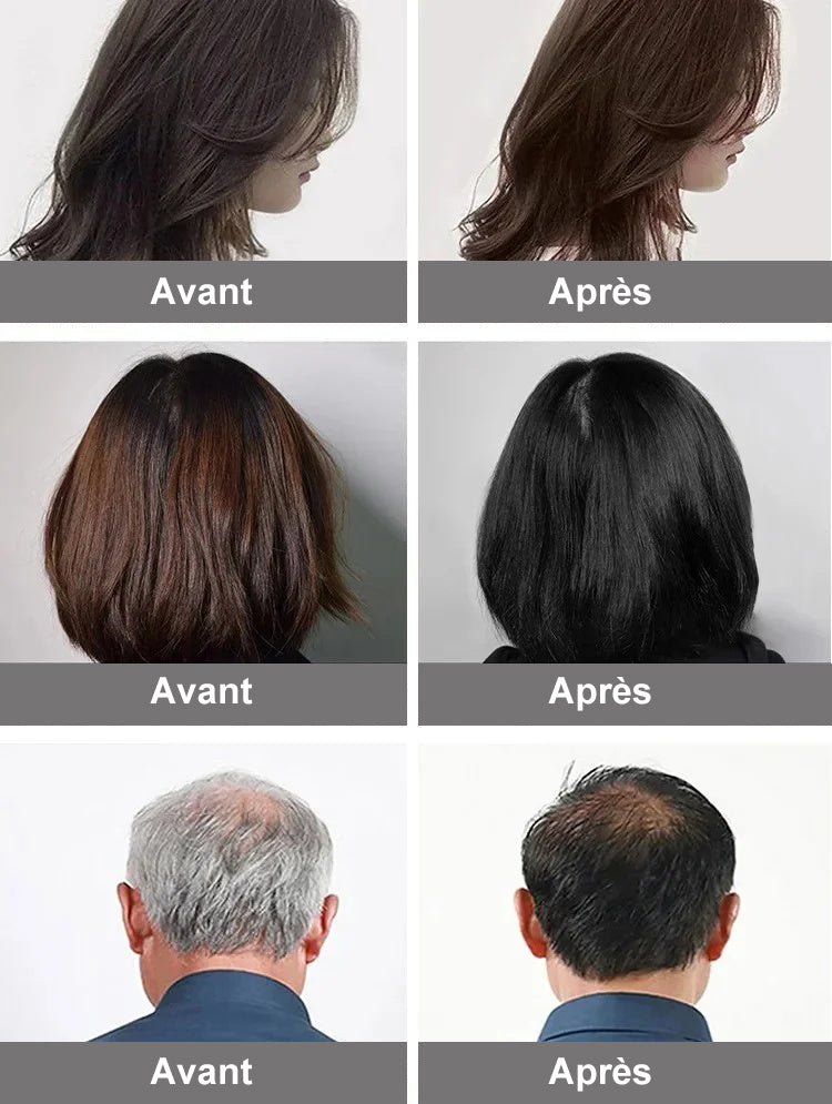 Extraits de plantes pures pour la coloration des cheveux gris Bubble Hair Dye