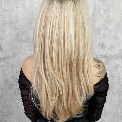 💃Perruque cheveux longs Perruque à frange dégradée