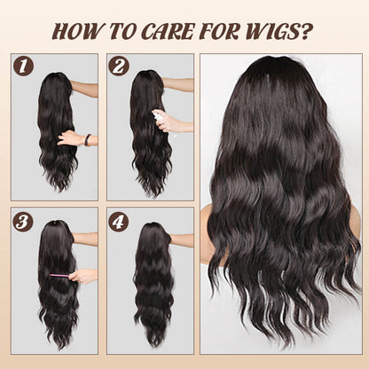 💃Perruque cheveux longs Perruque à frange dégradée
