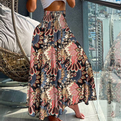 🔥Vente à chaud 49% de réduction🔥👚Jupe Décontractées à Taille Haute avec Imprimé Floral à la Mode pour Femmes