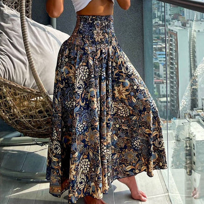 🔥Vente à chaud 49% de réduction🔥👚Jupe Décontractées à Taille Haute avec Imprimé Floral à la Mode pour Femmes