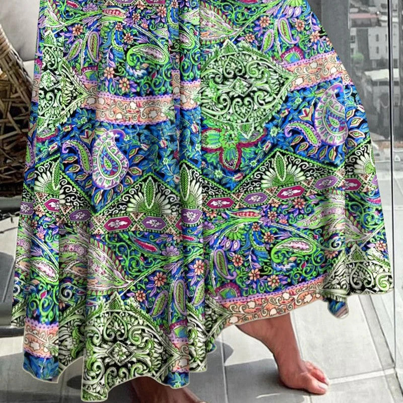 🔥Vente à chaud 49% de réduction🔥👚Jupe Décontractées à Taille Haute avec Imprimé Floral à la Mode pour Femmes