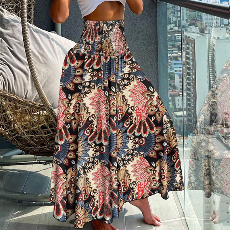 🔥Vente à chaud 49% de réduction🔥👚Jupe Décontractées à Taille Haute avec Imprimé Floral à la Mode pour Femmes