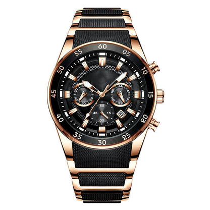 ⌚Remise de 52% de la valeur🔥Montre à quartz multifonctionnelle étanche pour hommes