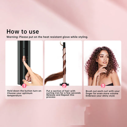 👧✨Vente chaude 61% de réduction 💖 Fer à friser ultra-fin 3/8 pouce en laine