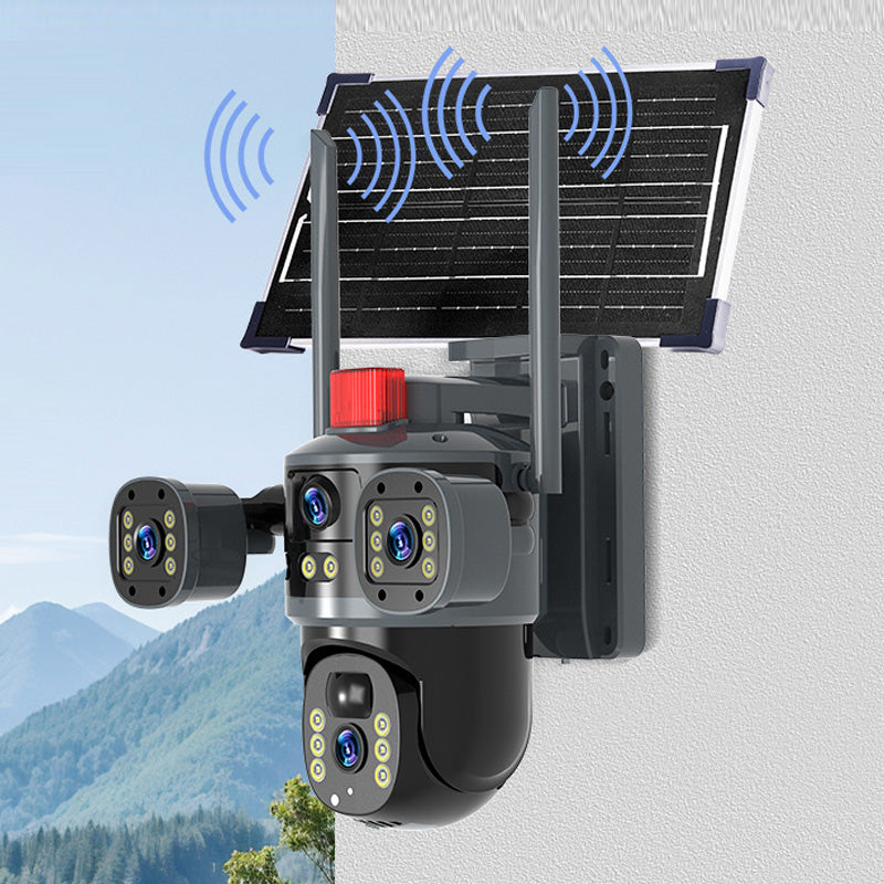 Caméra dôme solaire à triple objectif 360°✈️