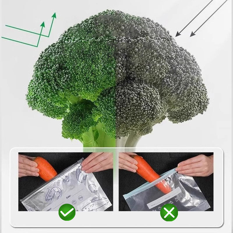 🥢Sac de Conservation en Aluminium Reutilisable et Fermable🌍Parfait pour Stocker et Protéger Vos Aliments!