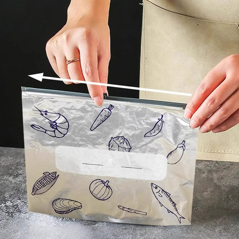 🥢Sac de Conservation en Aluminium Reutilisable et Fermable🌍Parfait pour Stocker et Protéger Vos Aliments!
