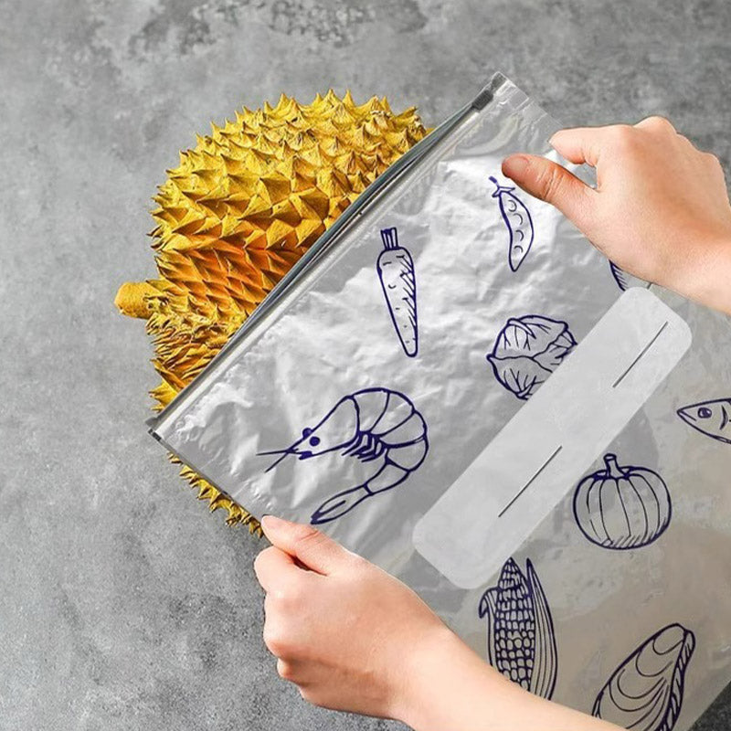 🥢Sac de Conservation en Aluminium Reutilisable et Fermable🌍Parfait pour Stocker et Protéger Vos Aliments!