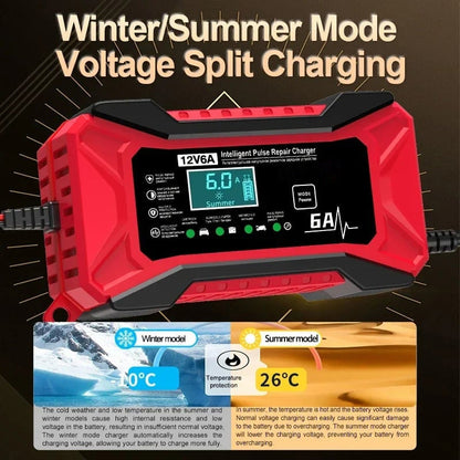 🛵🔋Chargeur de batterie intelligent pour voiture et moto