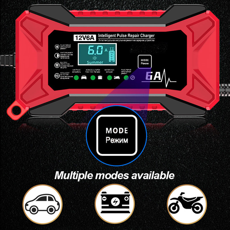 🛵🔋Chargeur de batterie intelligent pour voiture et moto