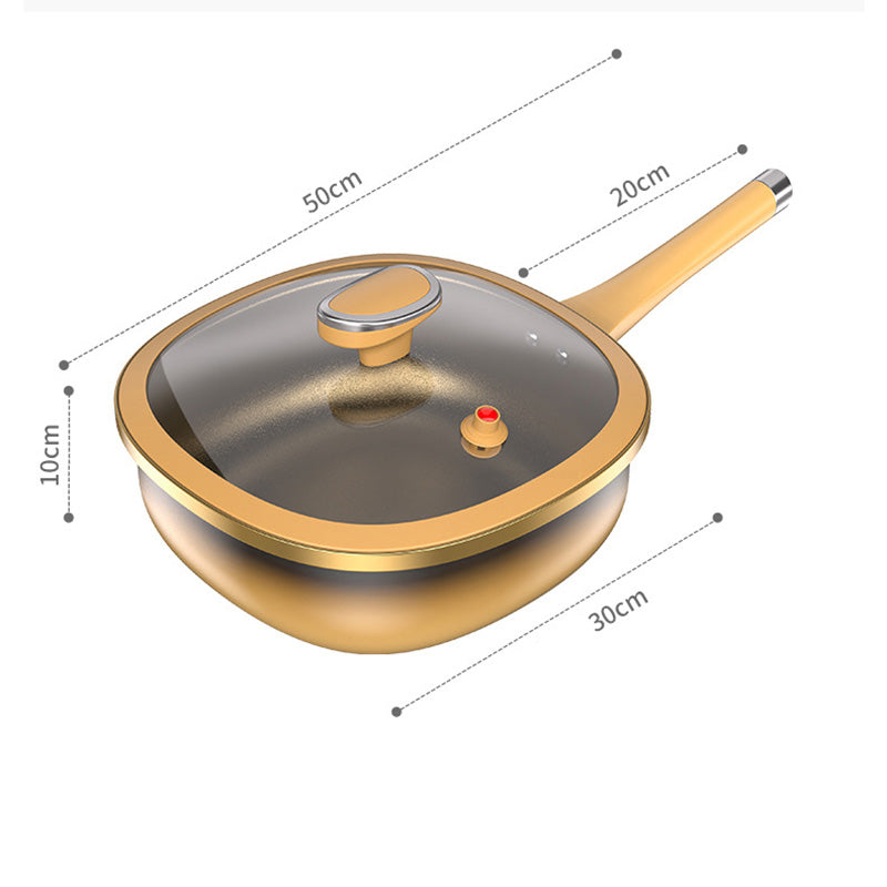 ⏳Spécial à durée limitée⏰Pot anti-adhésif en alliage de titane de 12 pouces avec couvercle🍳