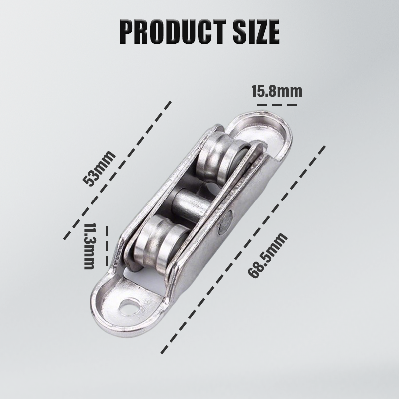 Poulie en alliage de zinc 80/88 pour fenêtres et portes en PVC